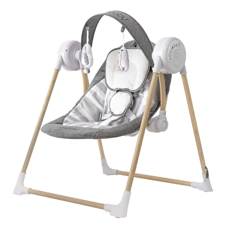 AmaroBaby Wooden Swing Серый