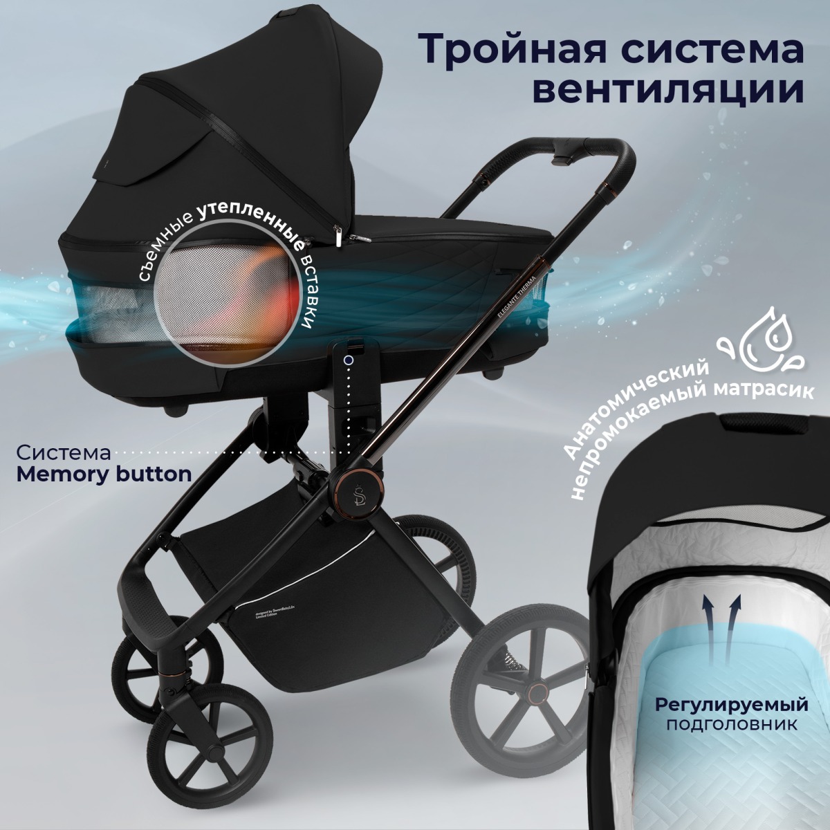 Sweet Baby Elegante Therma 2 в 1 Dark Grey (Тёмно-серый)