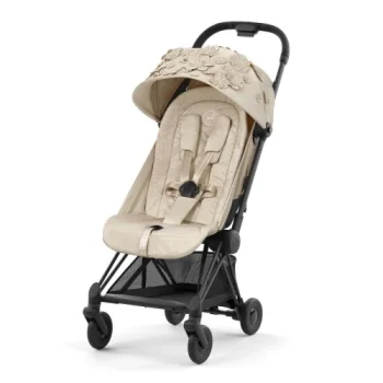 Cybex Coya Matt Black Simply Flowers Nude Beige