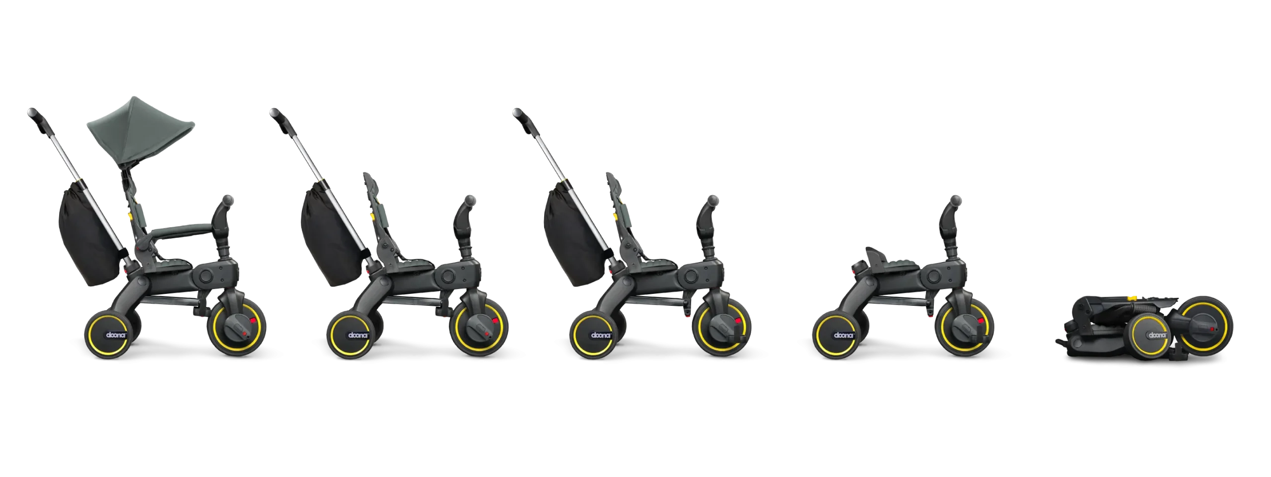 Велосипед - коляска 3-х колесный складной Doona Liki Trike S3 Slate Green (Forest Grey)