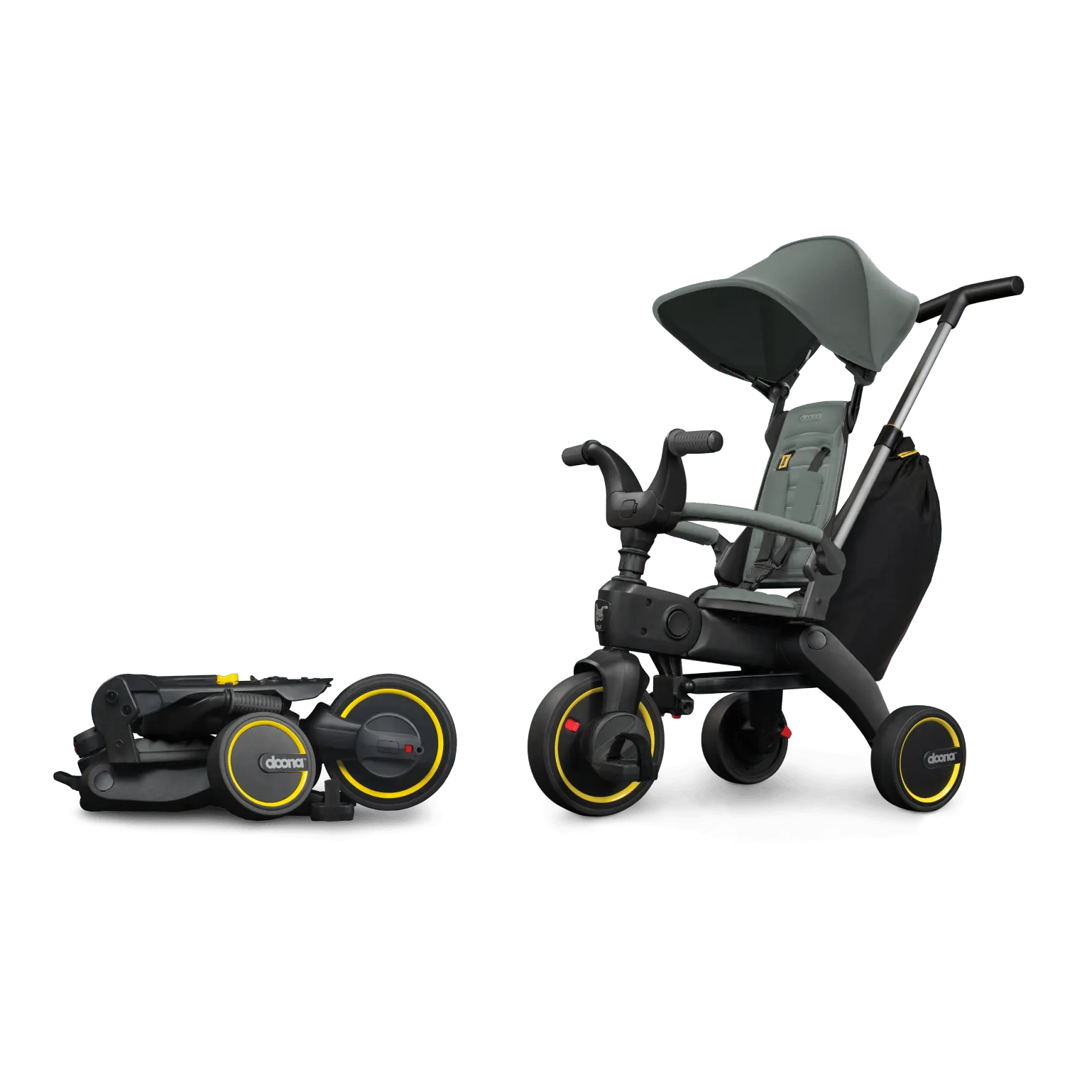 Велосипед - коляска 3-х колесный складной Doona Liki Trike S3 Slate Green (Forest Grey)