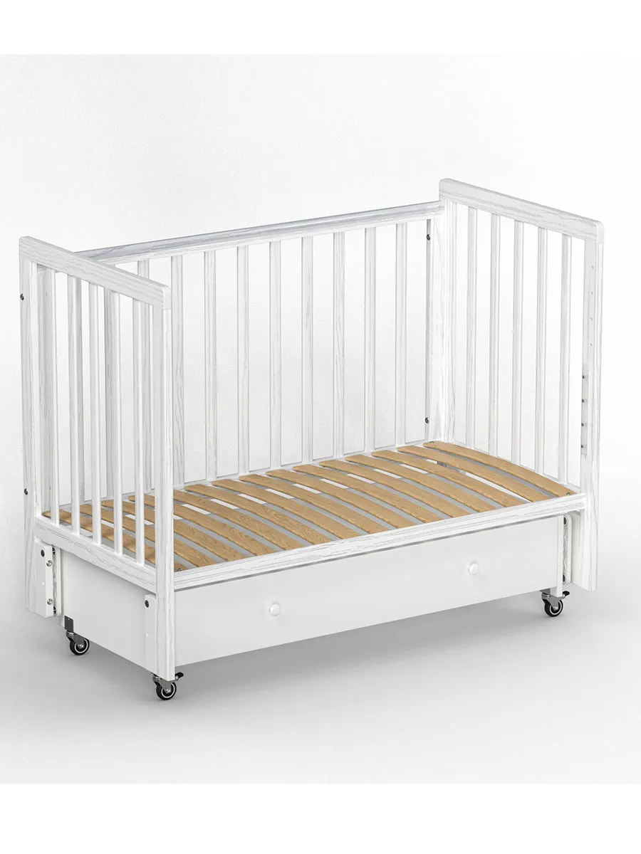 Кровать ANTEMI Classic Sleep Premium 120х60 с ящиком-маятником Белый