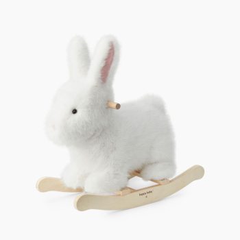 Детская игрушка-качалка Happy Baby Bunny Белый / Светло-серый (White / Grey)