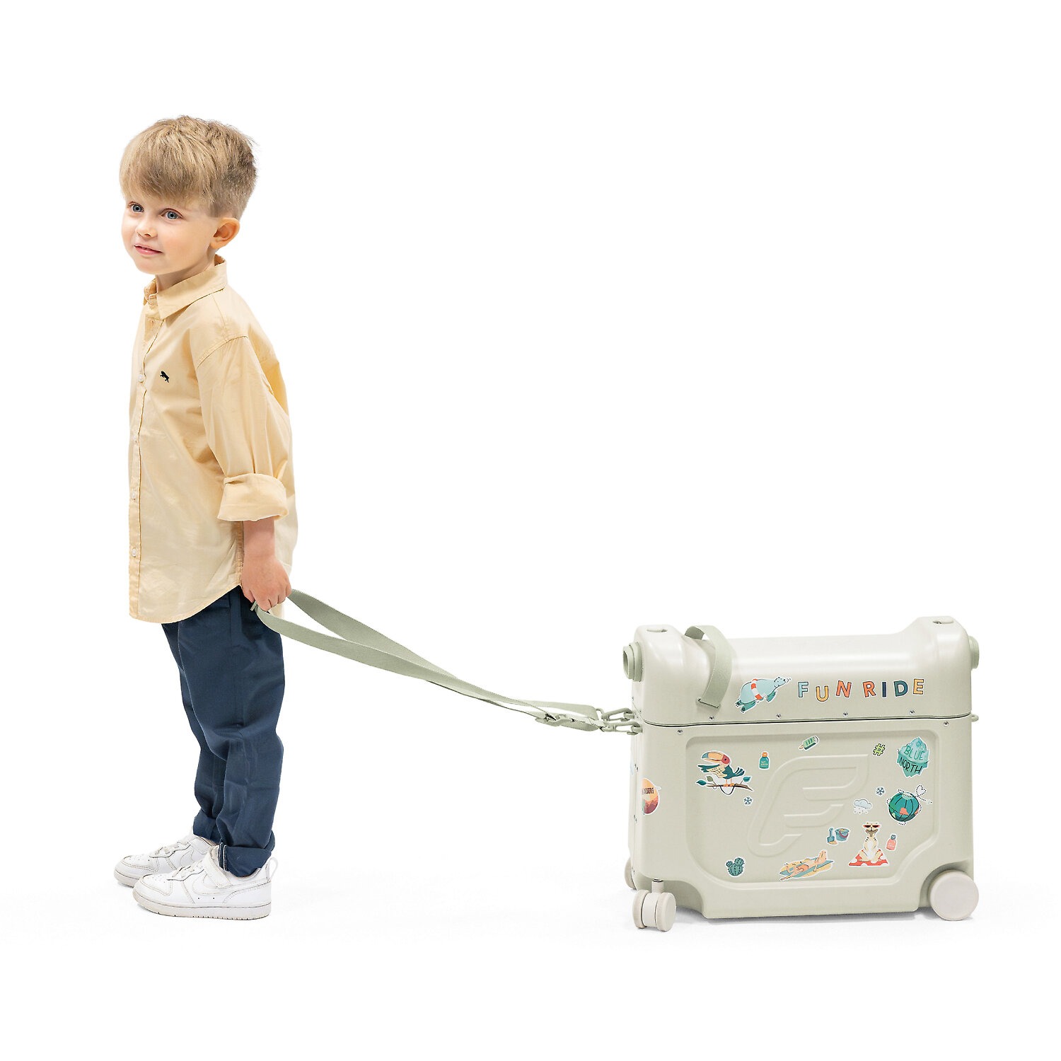 Stokke JetKids BedBox детский чемодан-трансформер на колёсах, Sea Green