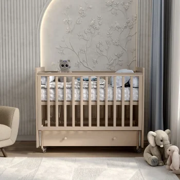Кровать ANTEMI Classic Sleep 120х60 с ящиком-маятником Капучино