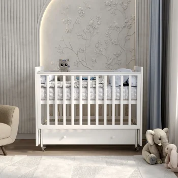 Кровать ANTEMI Classic Sleep 120х60 с ящиком-маятником Белый
