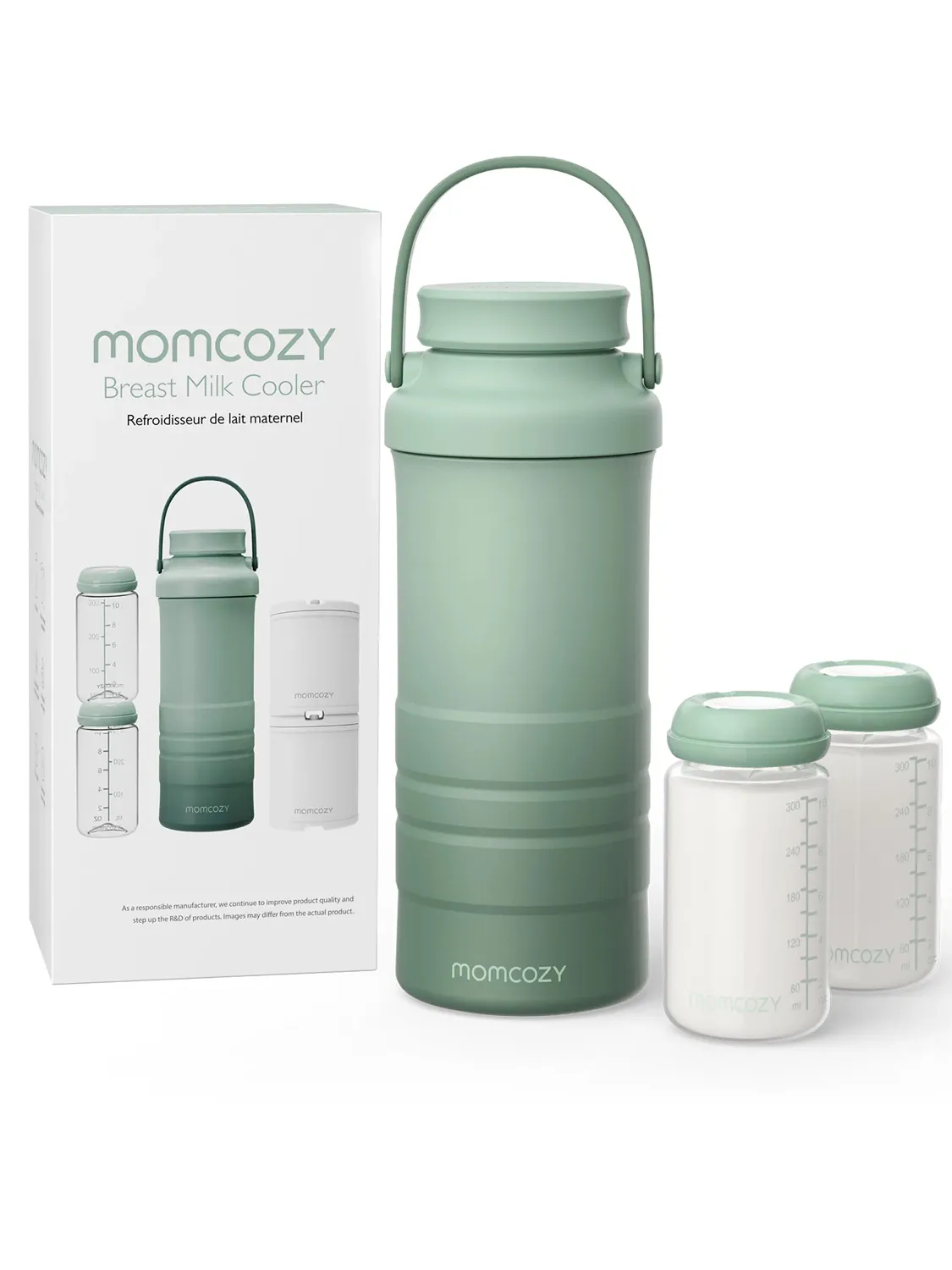 Термоконтейнер Momcozy портативный для бутылочек, зелёный