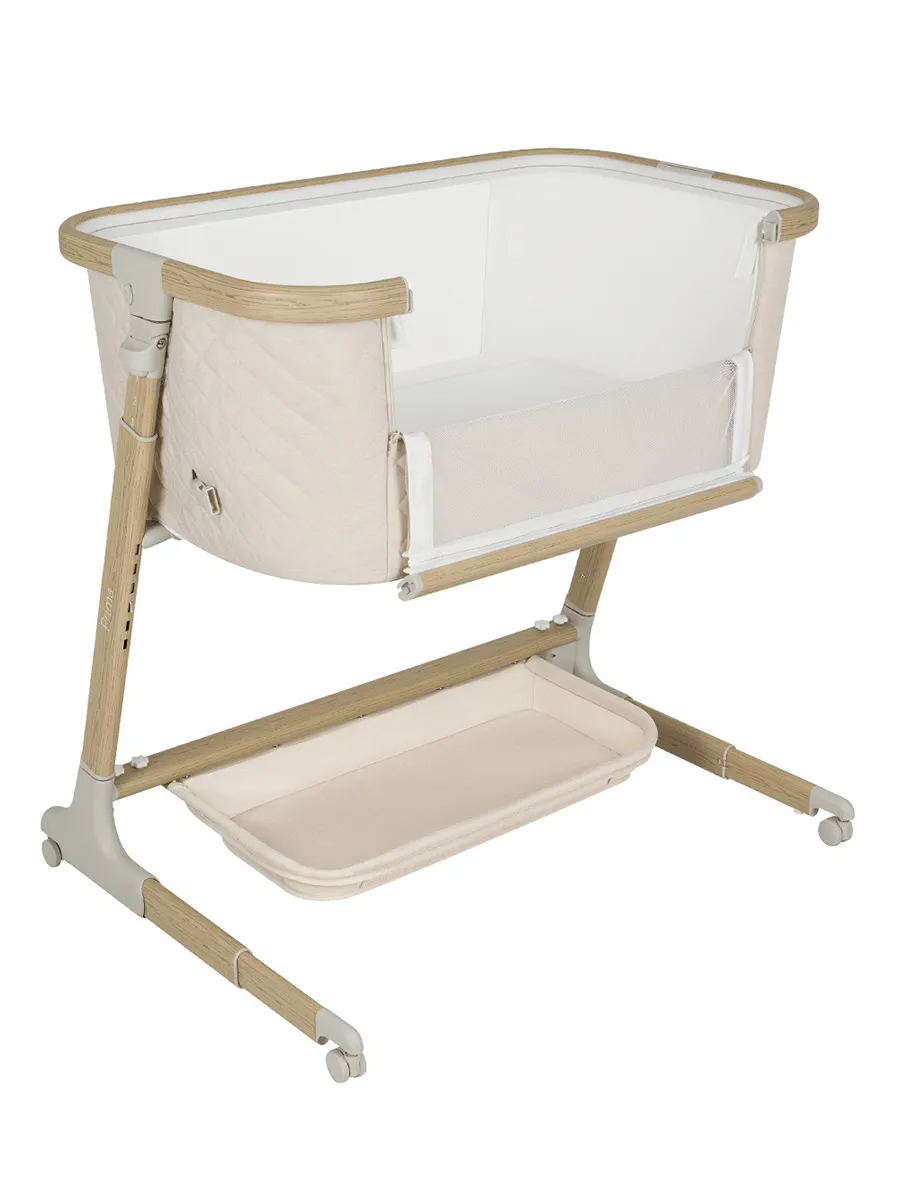 Кроватка Carrello Prima+ 79×50 см с электронным укачиванием, бежевый (Honey Beige)
