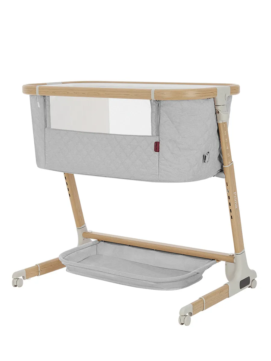 Кроватка Carrello Prima+ 79×50 см с электронным укачиванием, серый (Cloud Grey)