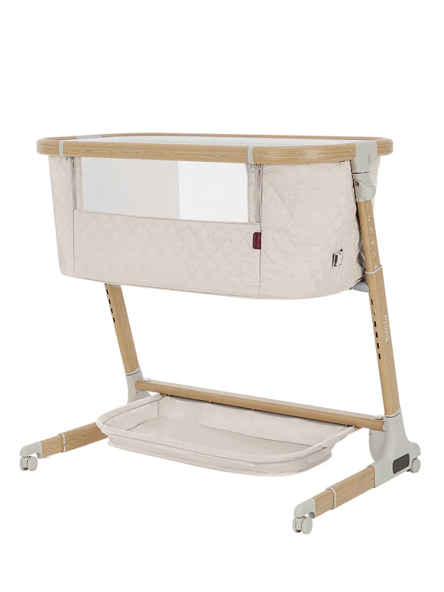 Кроватка Carrello Prima+ 79×50 см с электронным укачиванием, бежевый (Honey Beige)