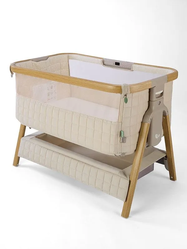 Приставная колыбель Tutti Bambini CoZee Sense c колесами Дуб / Песок (Toasted Oak / Sand)