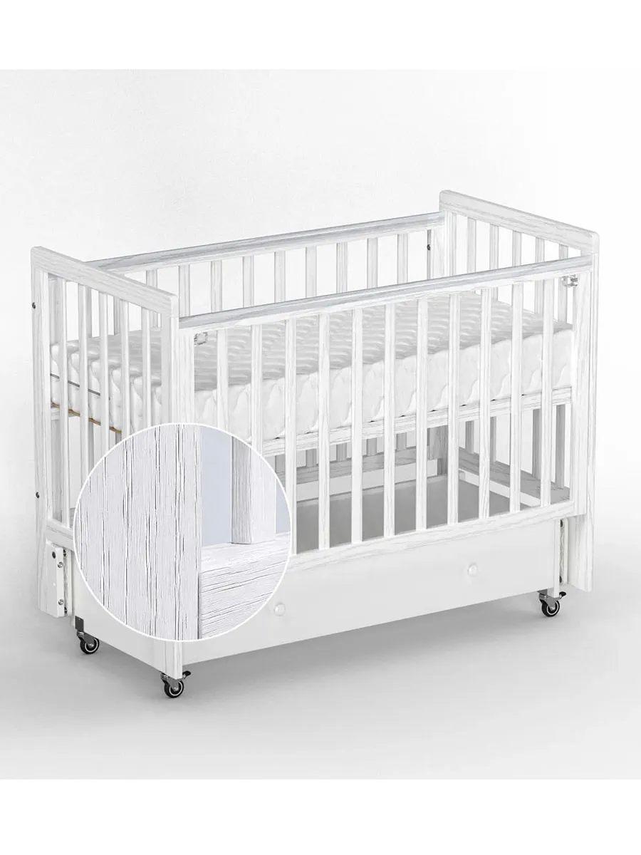 Кровать ANTEMI Classic Sleep Premium 120х60 с ящиком-маятником Белый
