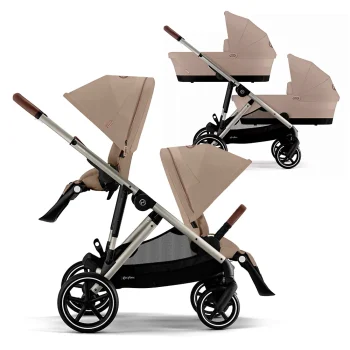 Коляска для двойни 2 в 1 Cybex Gazelle S Almond Beige RC