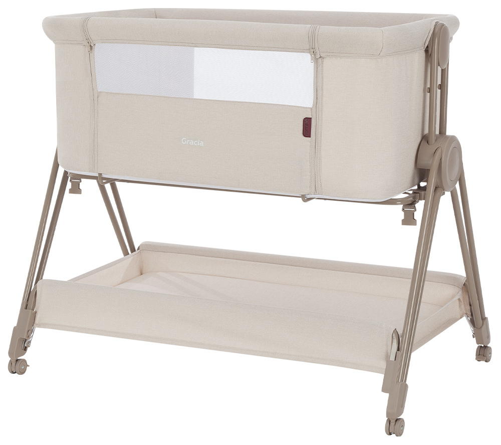 Приставная колыбель Carrello Gracia CRL-16502, Linen Beige