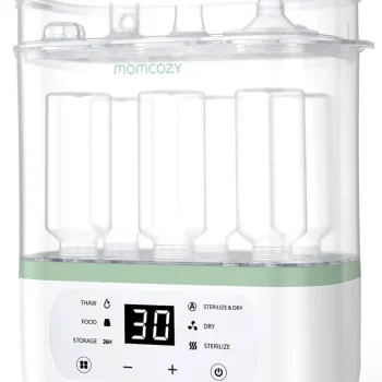 Стерилизатор Momcozy BS02 электрический паровой для детских бутылочек 8 в 1, белый
