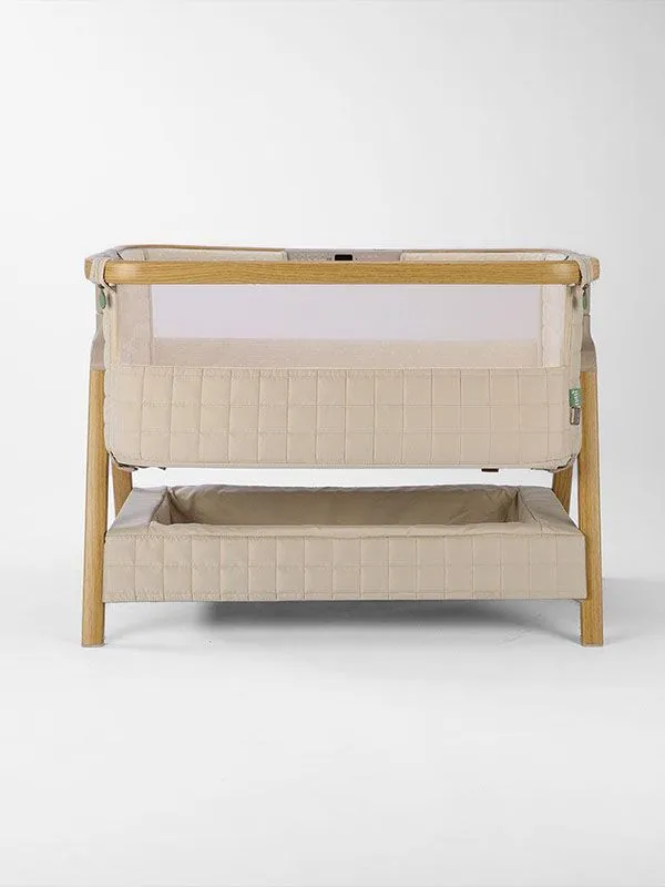 Приставная колыбель Tutti Bambini CoZee Sense c колесами Дуб / Песок (Toasted Oak / Sand)